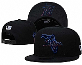 Miami Marlins Team Logo Adjustable Hat YD (2)